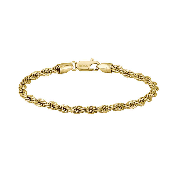 Hugo Boss Stainless Steel Gold-coloured Men's Chain bracelet HBJ1580810M