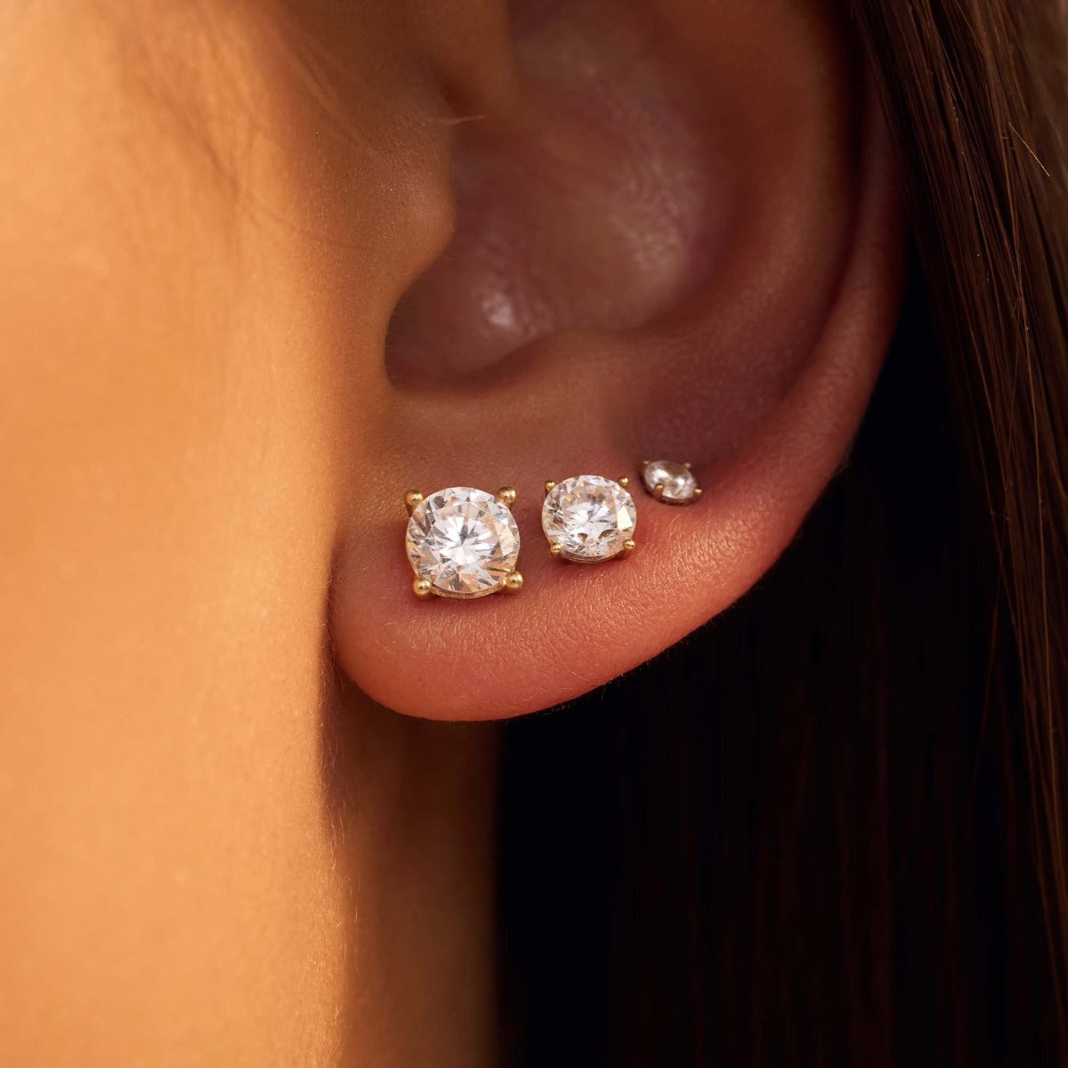 Beloro Jewels Monte Napoleone Stella 9 carat gold Ear Studs BO360013