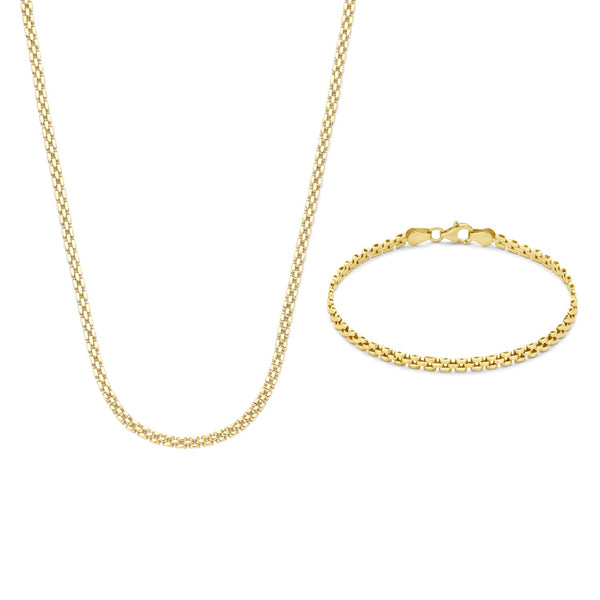 Isabel Bernard Cadeau d'Isabel 14 karaat gouden ketting en armband giftset IB90172