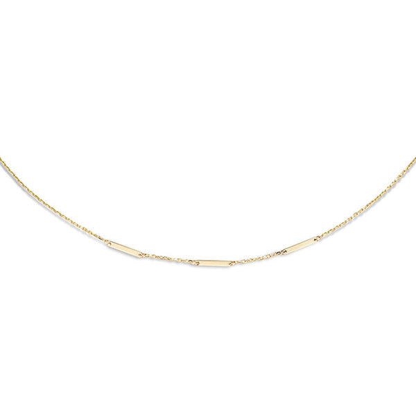 Triple Bar ketting - 14 karaat goud