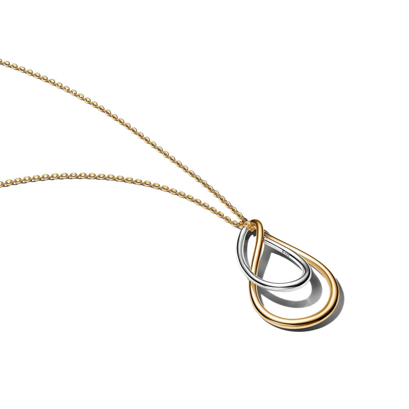 Pandora Essence Verguld Tweekleurige Double Pendant Ketting 364668C00-50-zoom-