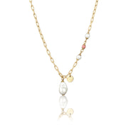 Elli 925 Sterling Silver Pearl Necklace Gold plated 2004-BF-0008270-001