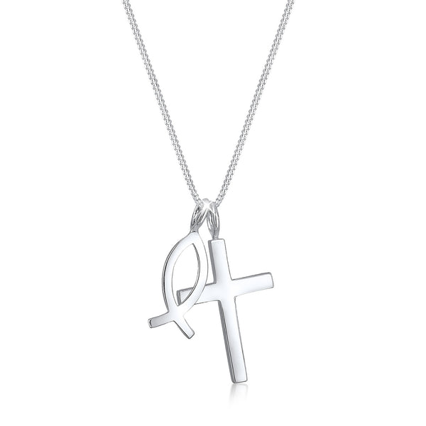 Elli 925 Sterling Silver Link Chain Necklace 2004-BF-0007705-002