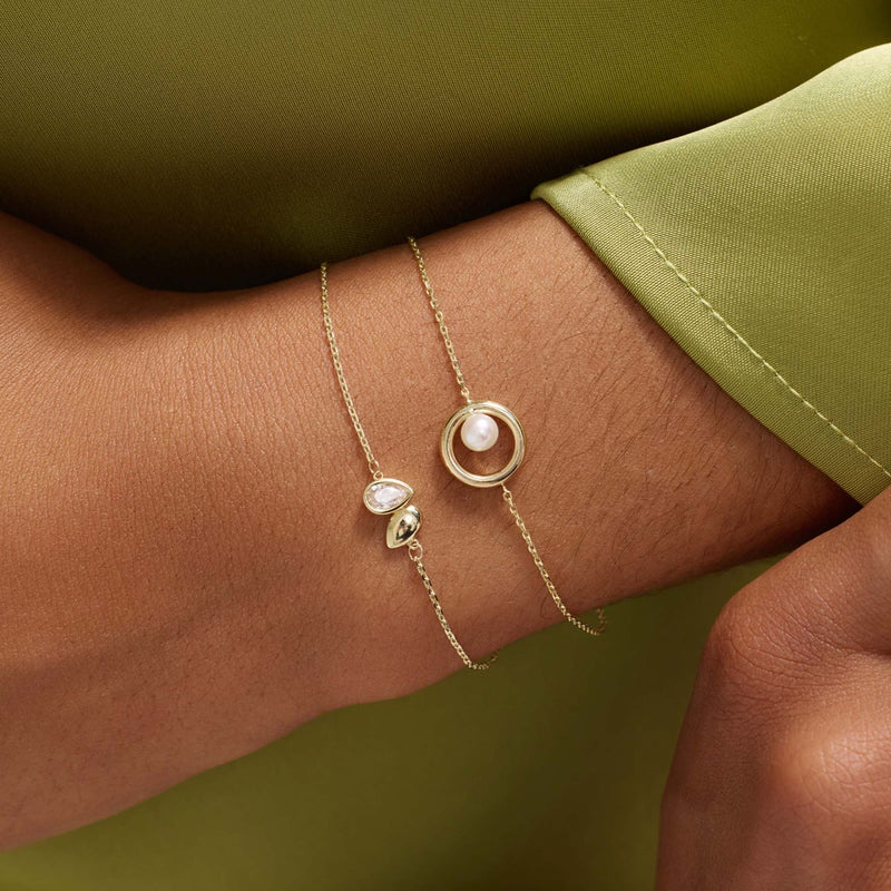 Beloro Jewels Monte Napoleone Perla 9 Karaat Armband BO320023-zoom-