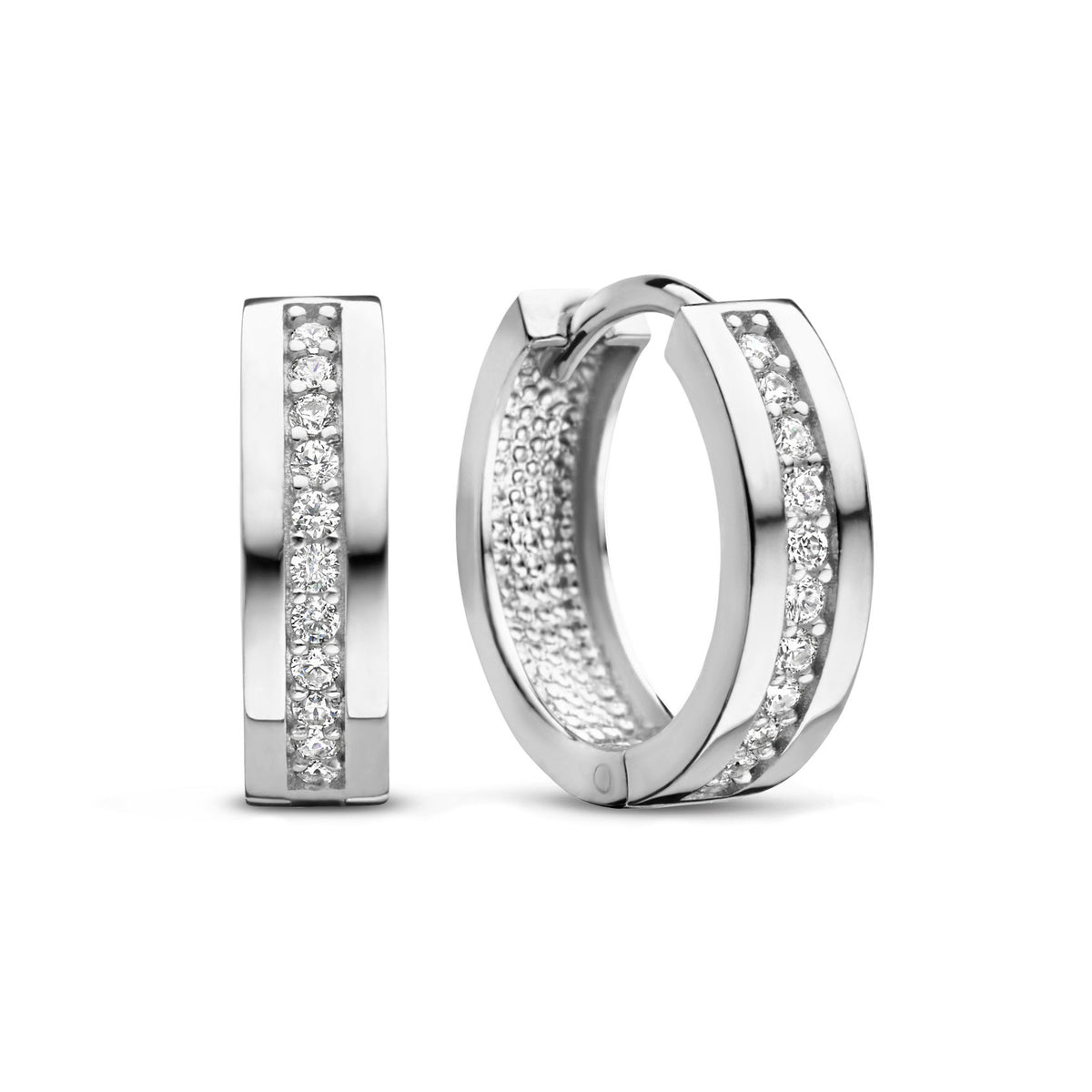 Parte Di Me Ponte Vecchio Santa Trinita 925 sterling Silver Hoop Earrings PDM36106