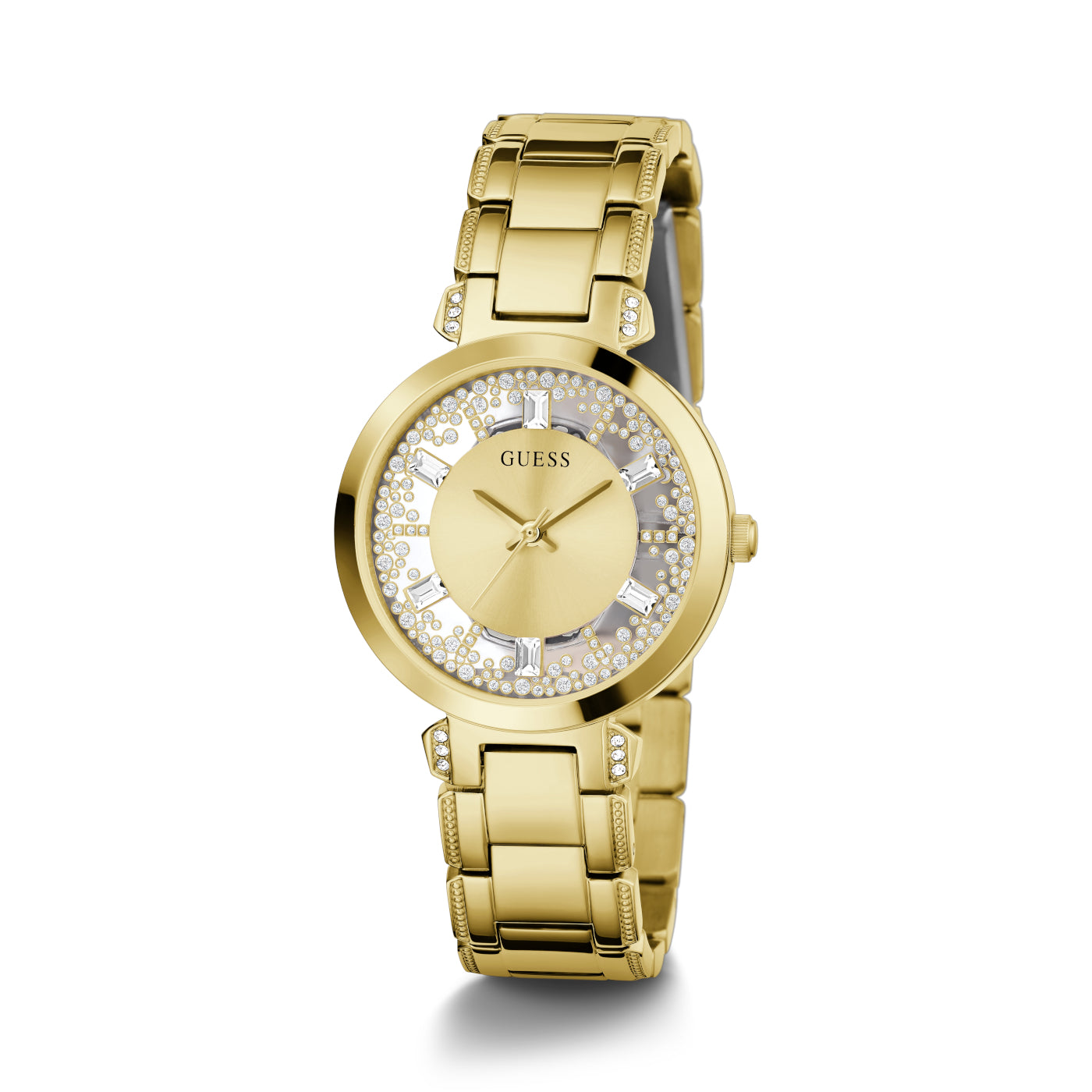 GUESS Crystal Clear Gold Watch GW0470L2