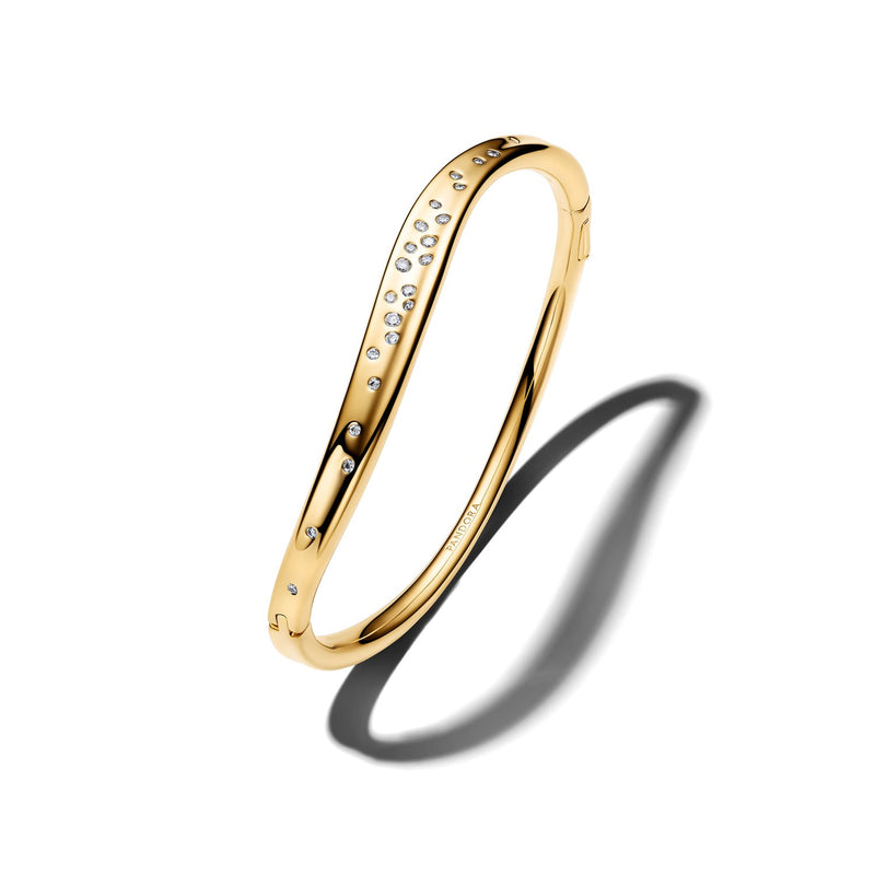 Pandora Essence Verguld Organisch Gevormd Stone-Set Bangle 564655C01-zoom-