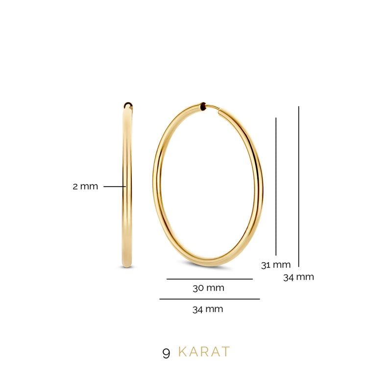 Beloro Jewels La Rinascente Constanza 9 karaat oorringen BO360049-zoom-