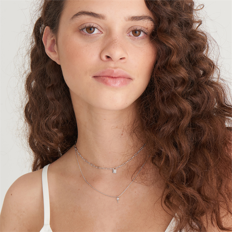 Ania Haie Under Lock and Key 925 Sterling Silver Necklace 2002-AH-N032-03H