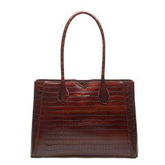 Isabel Bernard Honoré Cloè Croco Brown Handbag IB25006