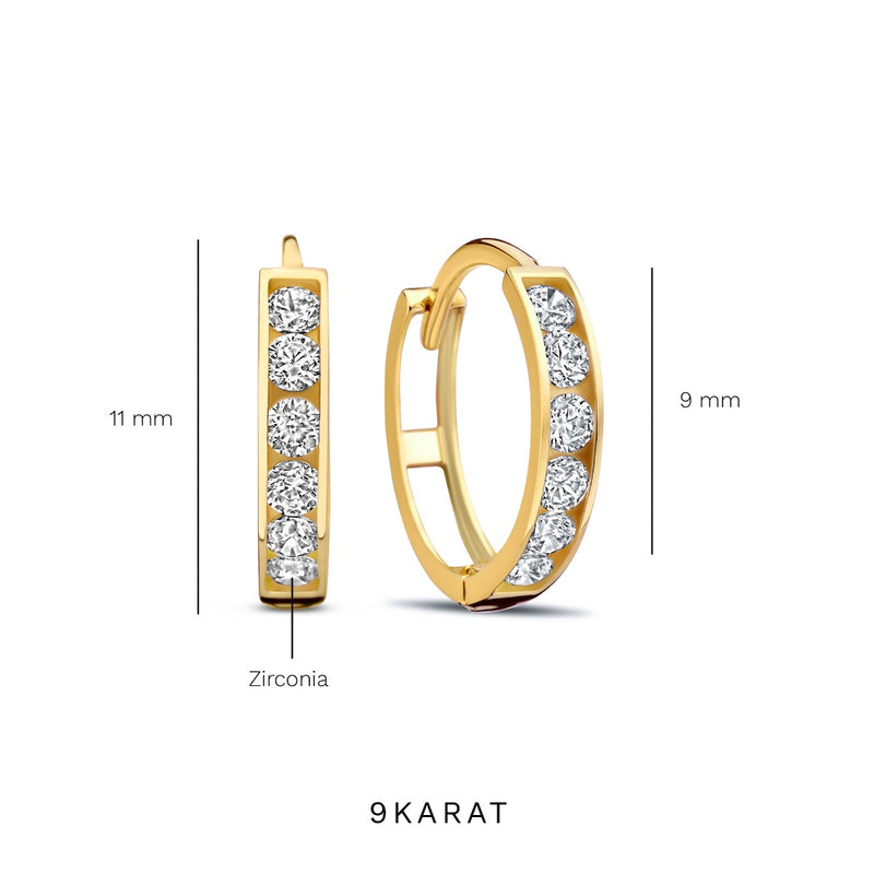 Beloro Jewels Monte Napoleone Stella 9 karaat oorringen BO360067-zoom-