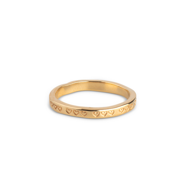 ENAMEL Copenhagen Gold Plated Heart Ring R95G
