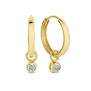 Isabel Bernard De La Paix Inaya 14 karaat gouden oorringen | Diamant 0.02 ct | IBD360022