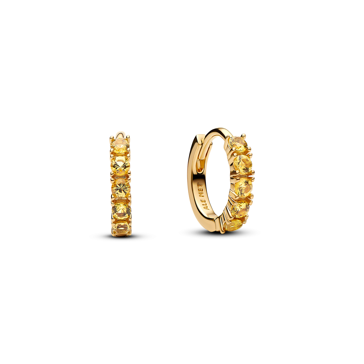 Pandora Timeless Gold Plated Yellow Huggie Earring 263849C01
