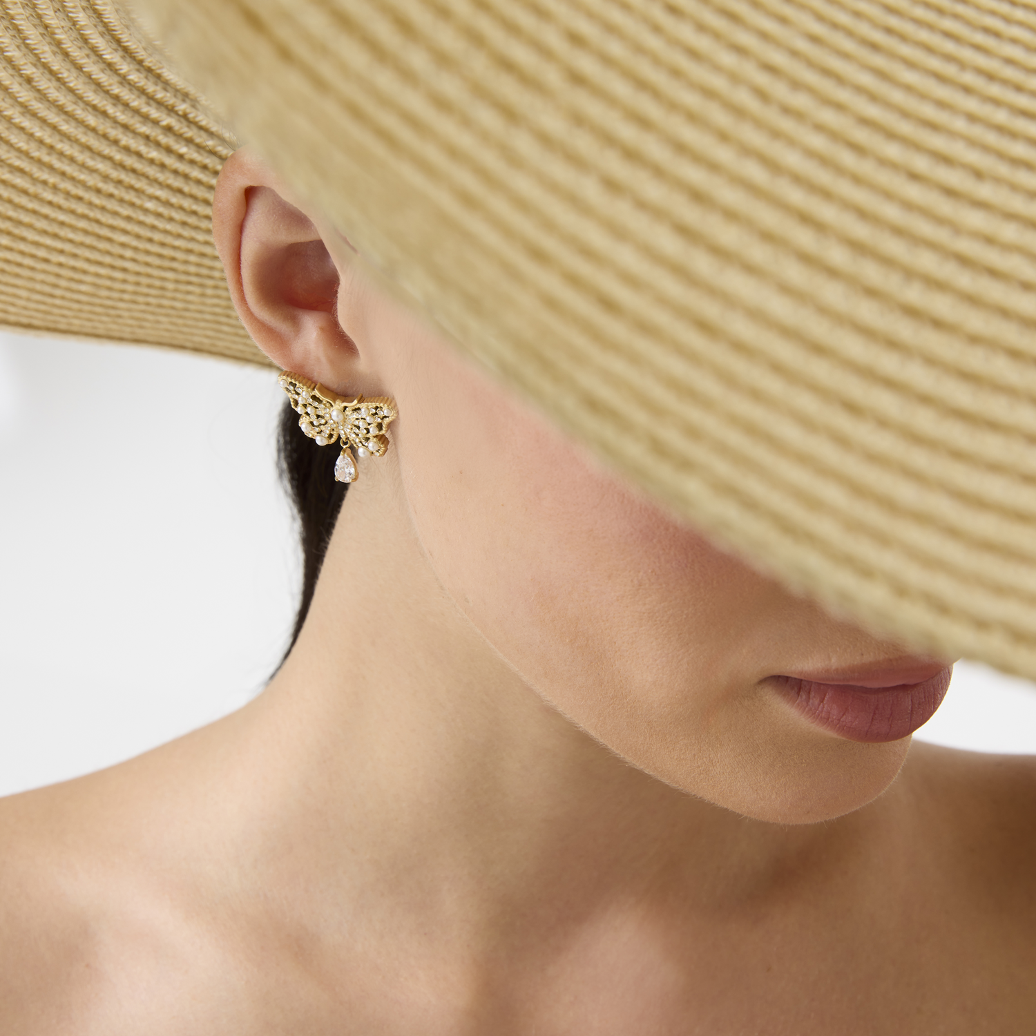 Guess Borboleta Gold-coloured Earrings JUBE06117JWYGT-U