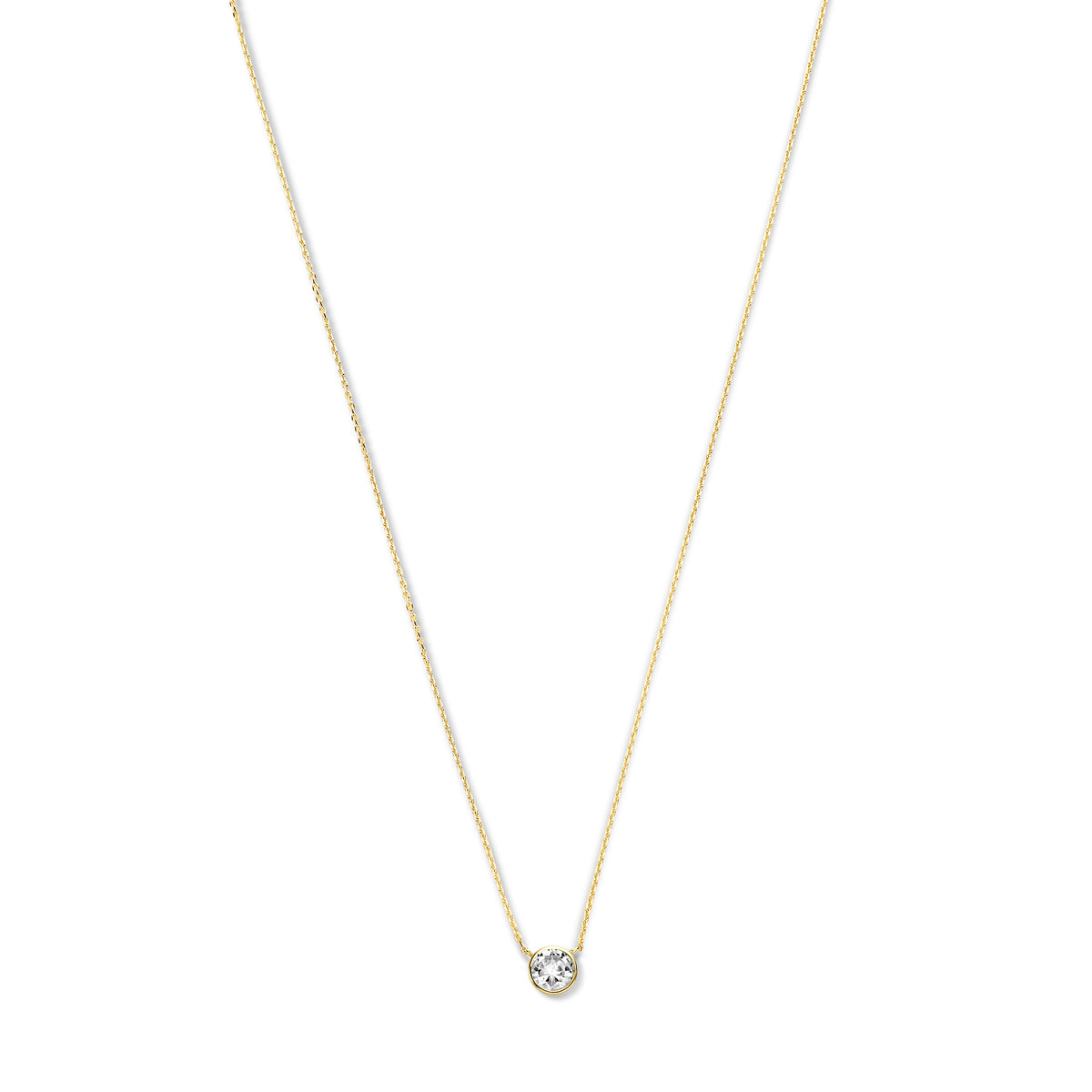 Violet Hamden Venus 925 Sterling Silver Gold-coloured Necklace with Birthstone VH340010-DEC