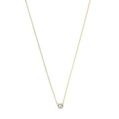 Violet Hamden Venus 925 Sterling Silver Gold-coloured Necklace with Birthstone VH340010-DEC