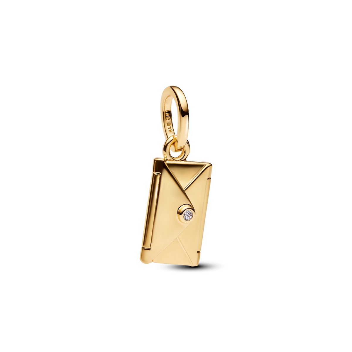 Pandora Moments Gold Plated Engravable & Openable Envelope Pendant 764421C01