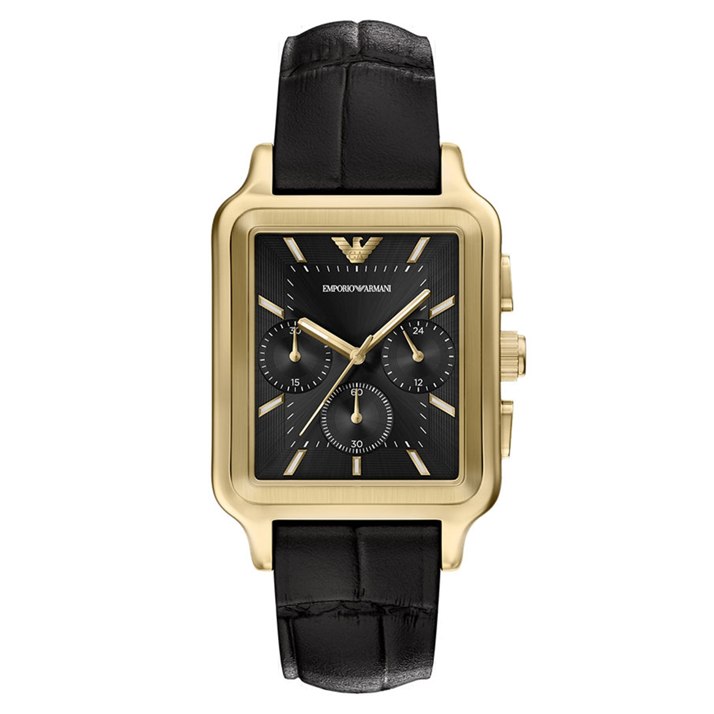 Emporio Armani Rectangular Black Dial Watch AR11753