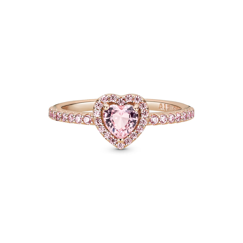 Pandora Timeless Sparkling Elevated Heart Ring 188421C04-56-zoom-