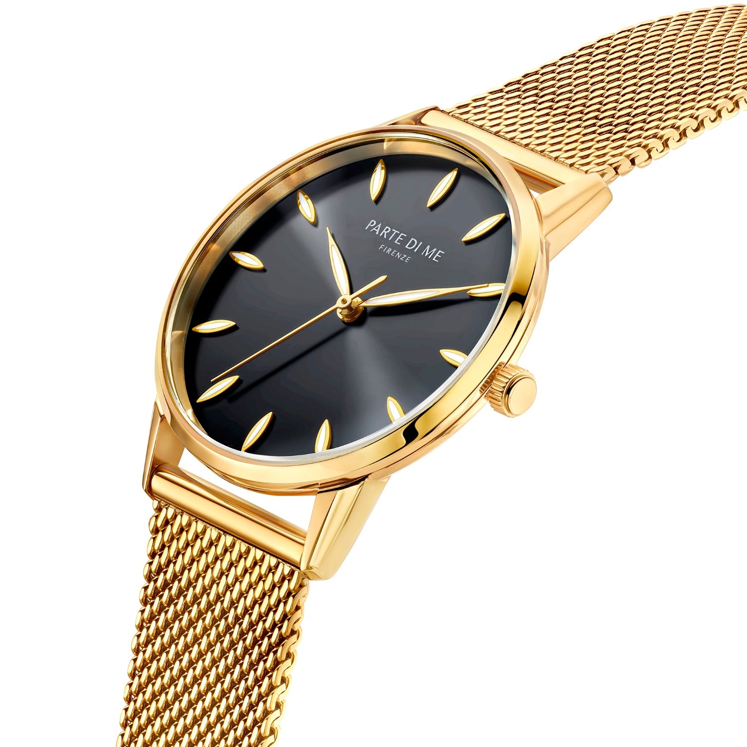 Parte Di Me Orologio round ladies watch gold coloured and black PDM09052