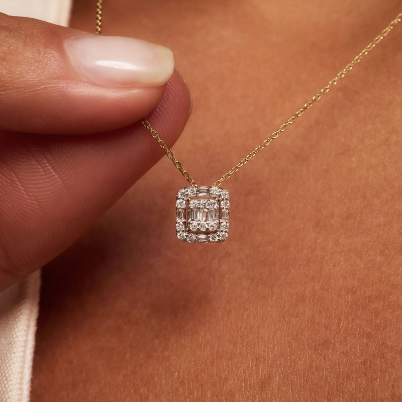 Isabel Bernard De la Paix Elena 14 karaat gouden ketting met diamant 0.18 ct IBD350030-zoom-