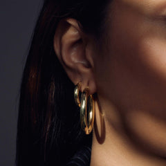 Parte di Me Bibbiena Poppi Casentino 925 sterling Silver gold plated Hoop Earrings PDM36056