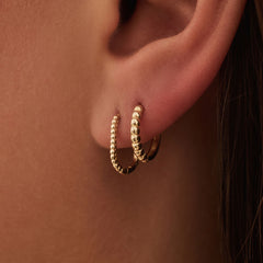 Beloro Jewels La Rinascente Elena 9 karat gold hoop earrings (10.5 mm) BO360070