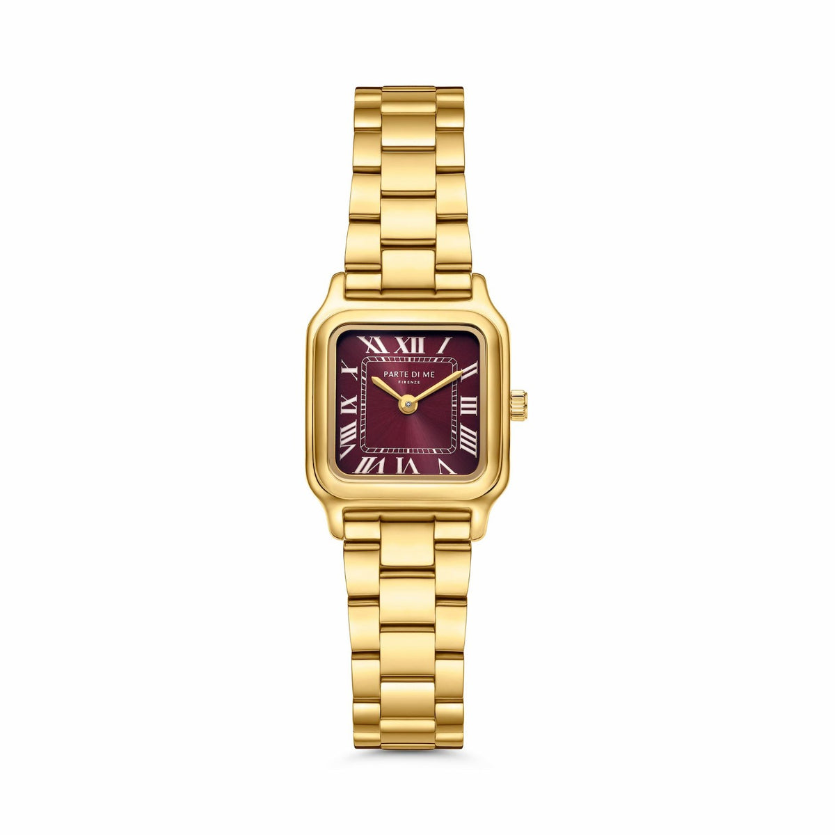Parte di Me Orologio rectangular ladies watch gold and bordeaux PDM09037