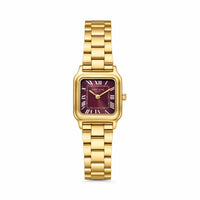Parte di Me Orologio rectangular ladies watch gold and bordeaux PDM09037