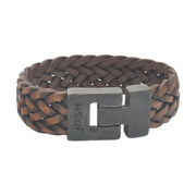 Josh Bruine Leren Armband 24340-bra-VB/MELBRWN/L-1