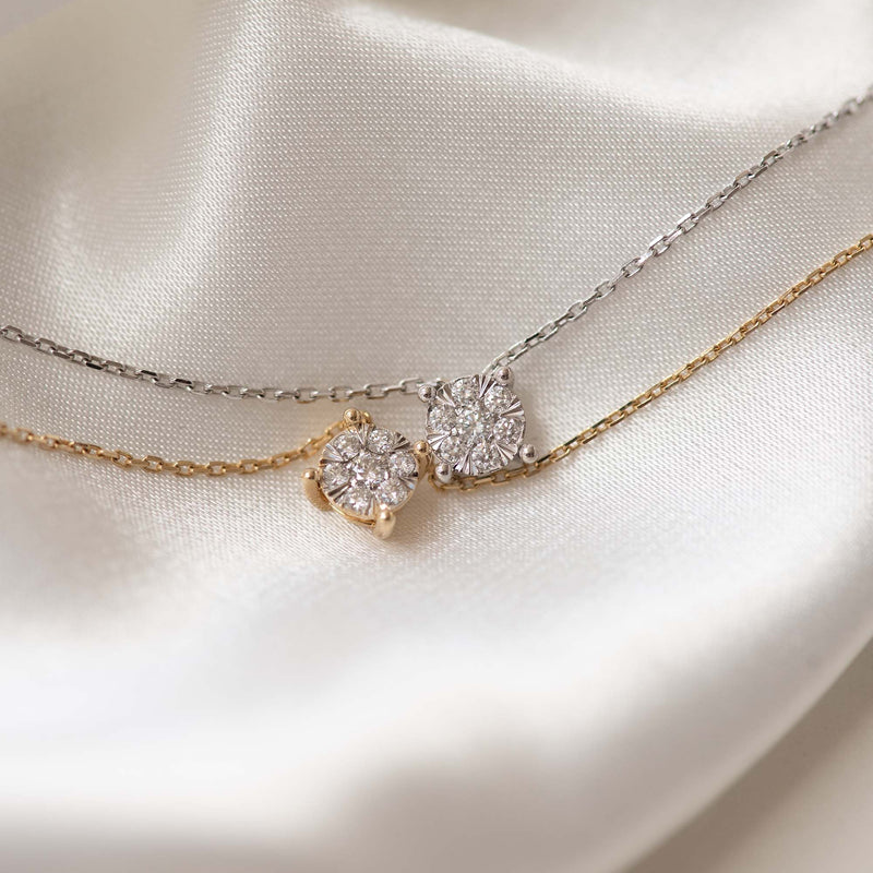 Isabel Bernard De la Paix Hanaé 14 karaat witgouden collier | diamant 0.14 ct | IBD350010-zoom-