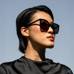 Isabel Bernard La Villette Raison Black Vierkante Sunglasses IB400007-01-01
