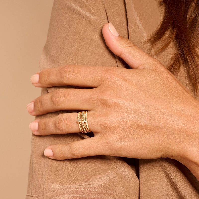 Blush 14 Karaat Gouden Ring 1195YGO/48 (Maat: 48)-zoom-