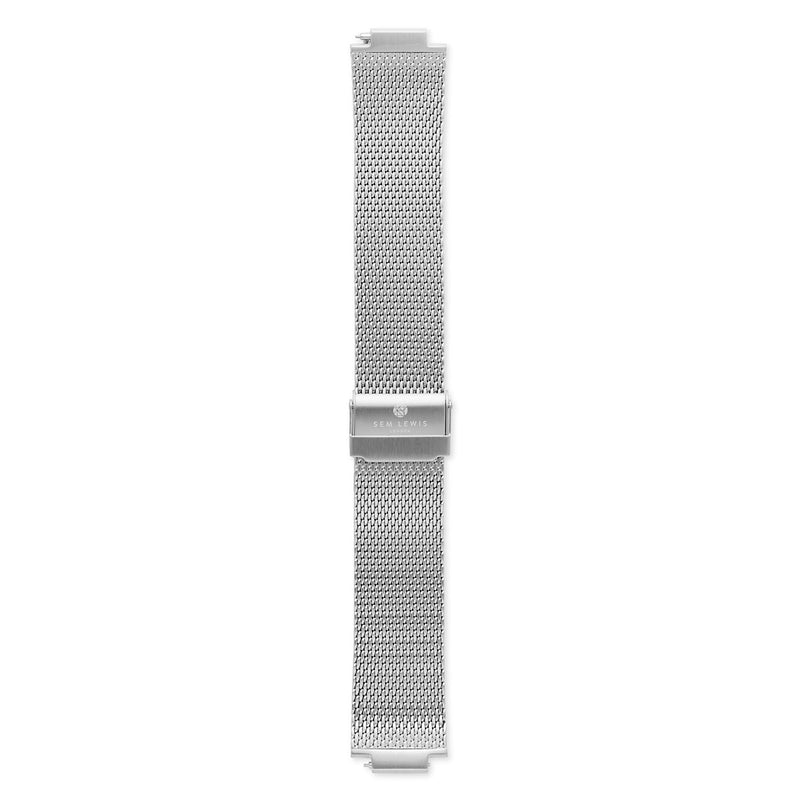 Sem Lewis Moorgate Mesh Strap 24mm Zilverkleurig SL620008-zoom-