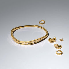 Pandora Essence Gold Plated Organically Shaped Stone-Set Stud Earrings 264661C01