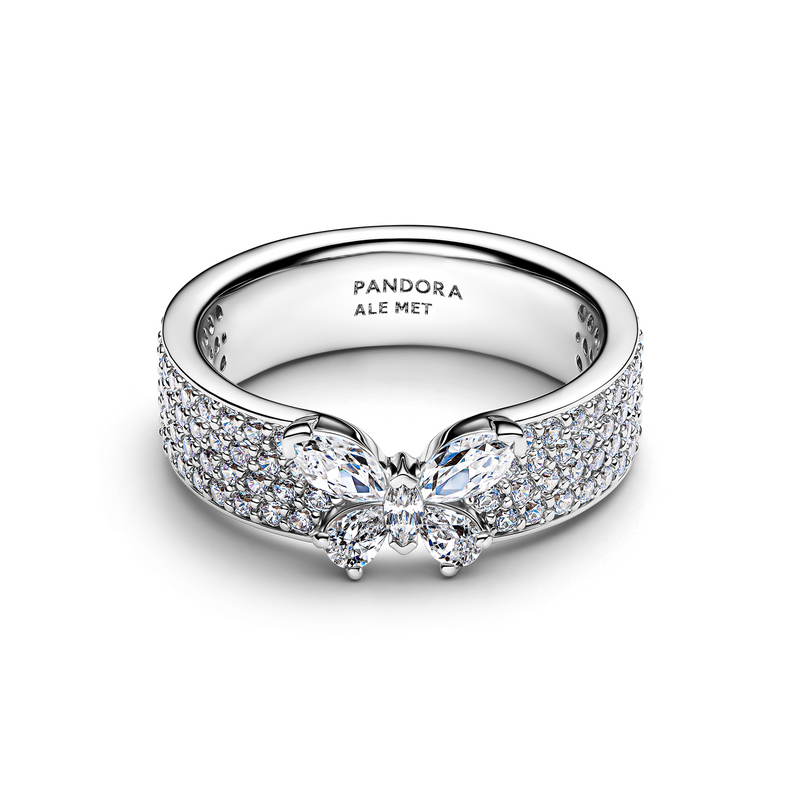 Pandora Timeless 925 Sterling Silver Sparkling Butterfly Bold Ring 194270C01-52-zoom-