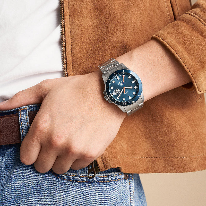 Fossil Fossil Blue Dive Heren Horloge FS6050-zoom-