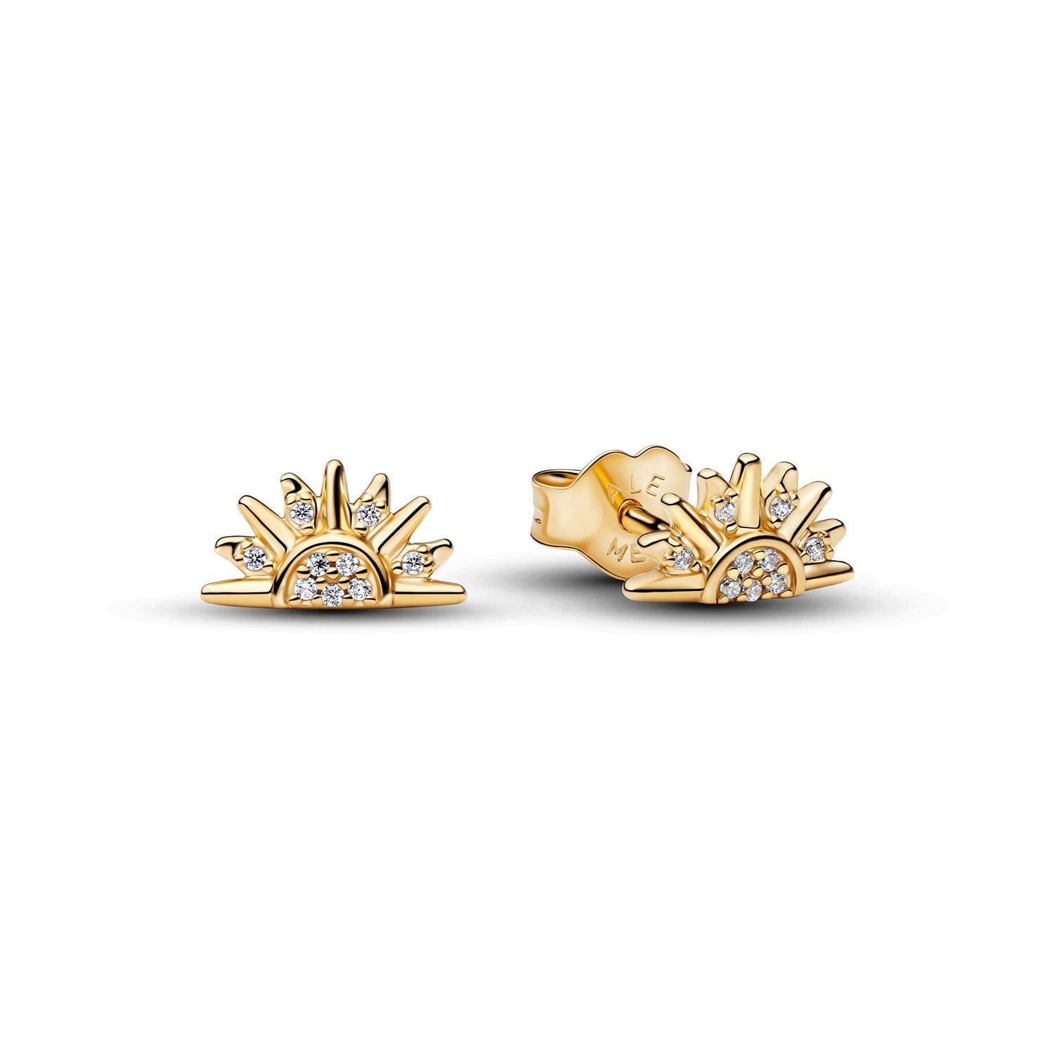 Pandora Moments Gold Plated Celestial Sparkling Sun Stud Earrings 264627C01