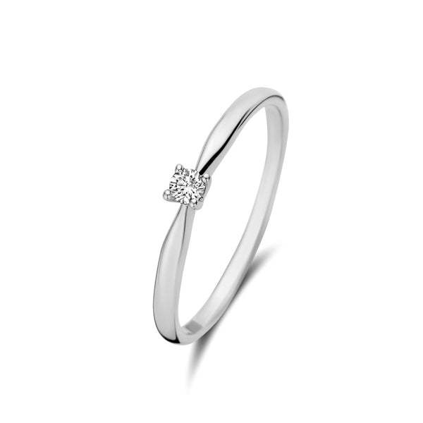Isabel Bernard De la Paix Céline 14 karaat witgouden ring | diamant 0.05 ct | IBD330004-48