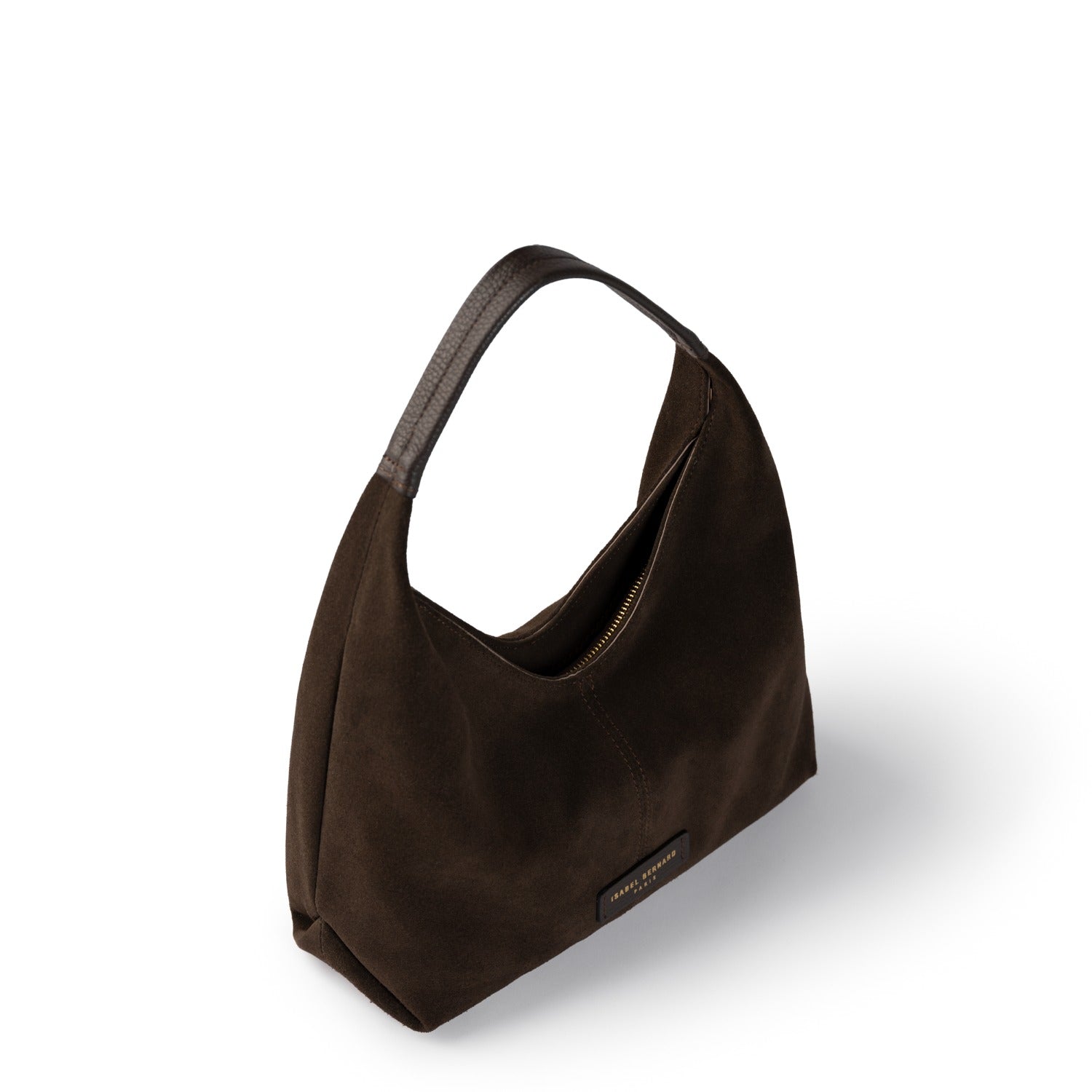 Isabel Bernard Honoré Grace mini dark brown suede handbag IB21132-131