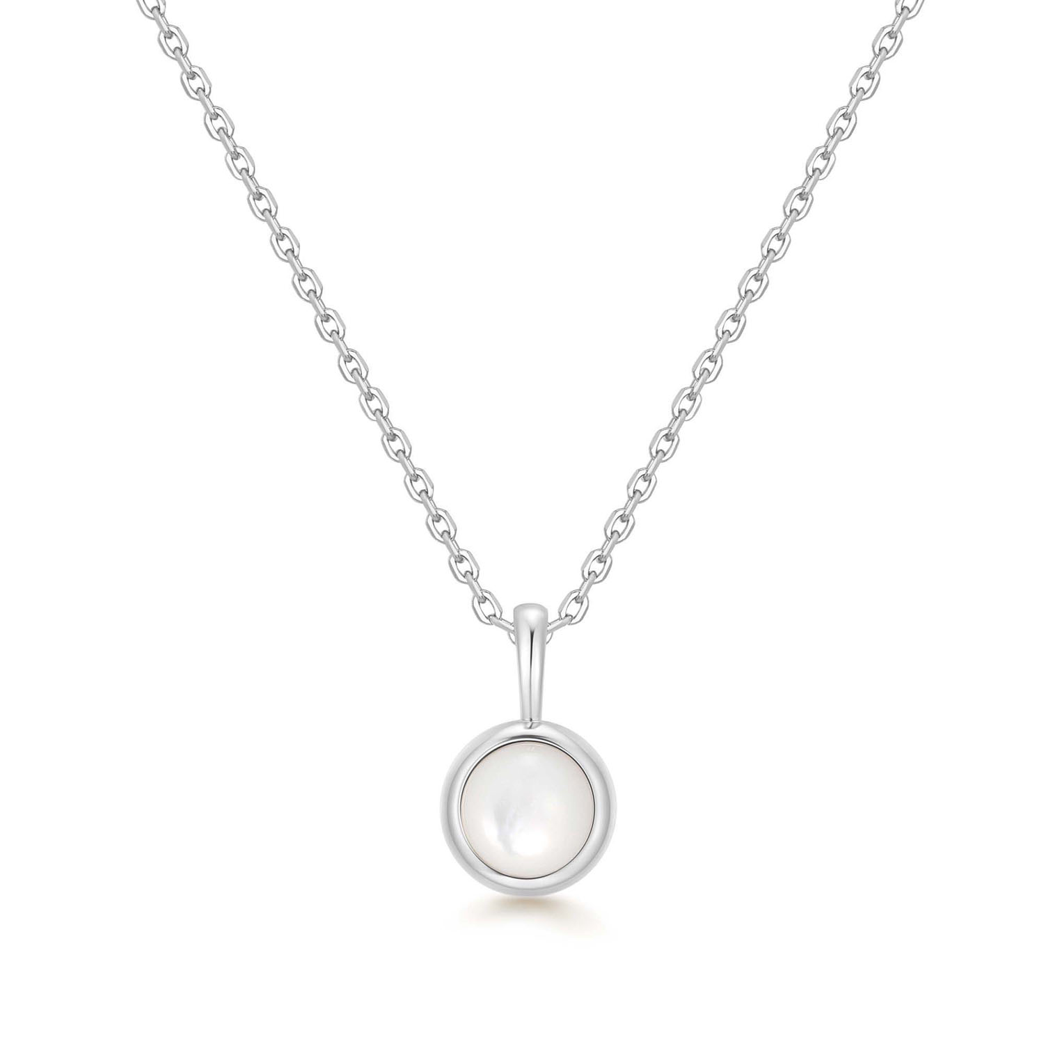 Ania Haie Lady Cozy 925 Sterling Silver MOP Pendant Necklace 2002-AH-N068-04H-MP