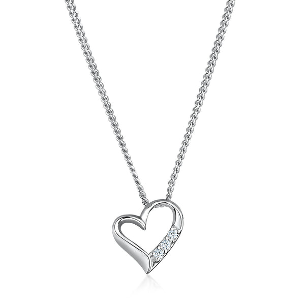 Elli 925 Sterling Silver Necklace with Diamond (0.045 ct) 2004-BF-0007552-001