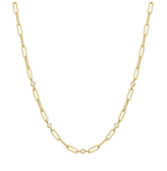 Ania Haie Reimaginer Gold Coloured Paper Clip Chain Necklace AH-N069-07G