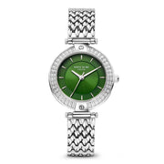Parte Di Me Orologio Rond Dameshorloge Zilverkleurig en Groen PDM09010