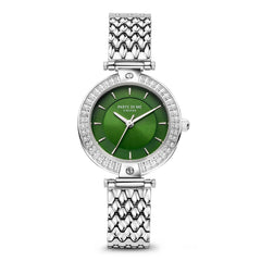 Parte Di Me Orologio Round Women's Watch Silver-coloured and Green PDM09010