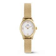 Daniel Wellington Ophelia Mini Mesh Witte Goudkleurige Dameshorloge DW00100939