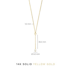 Isabel Bernard Cadeau d'Isabel 14 karat gold necklace and ear studs gift set with freshwater pearls IB90182