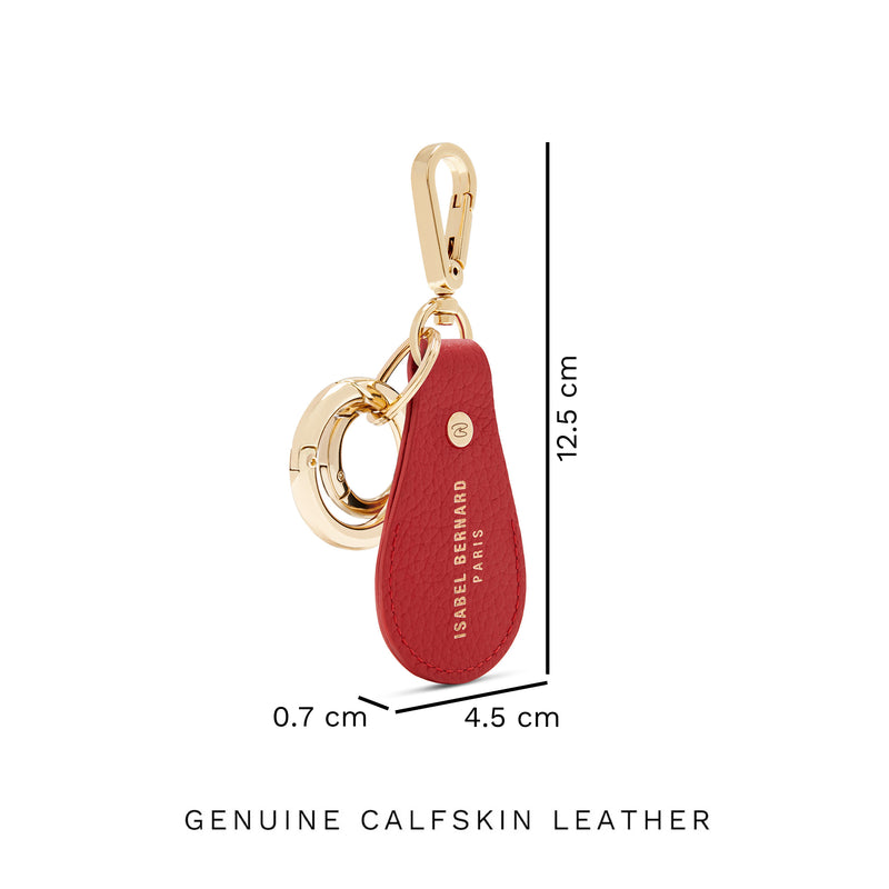 Isabel Bernard Honoré Filou Rood Kalfsleren Airtag Sleutelhanger IB66000-050-zoom-