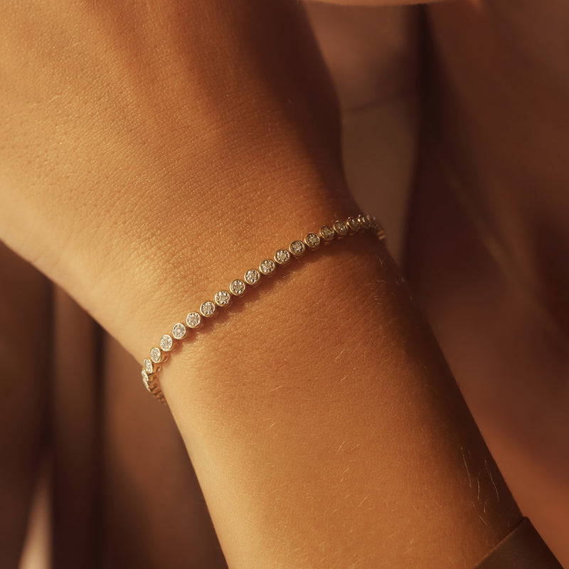 Isabel Bernard De la Paix Alfie 14 Karaat Gouden Tennis Armband | Diamant 0.36 ct | IBD320007-zoom-